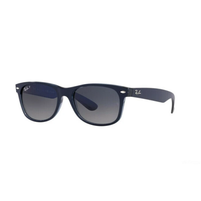 Ray Ban Wayfarer Unisex Γυαλιά Ηλίου με Μπλε Κοκκάλινο Σκελετό και Μπλε Ντεγκραντέ Polarized Φακό RB2132 660/778 (55/18/145)