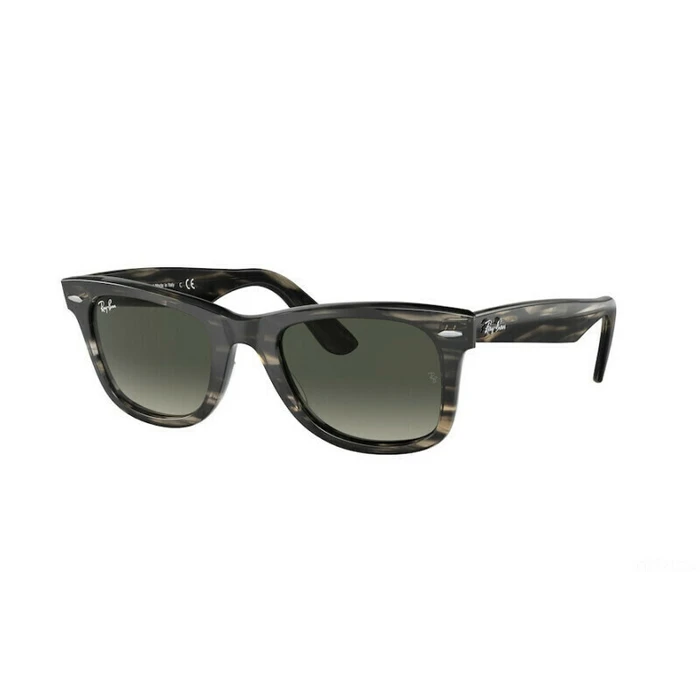 Ray Ban Wayfarer Unisex Γυαλιά Ηλίου RB2140 136071 – Γκρι κοκκάλινος σκελετός, μαύρος ντεγκραντέ πολωμένος φακός