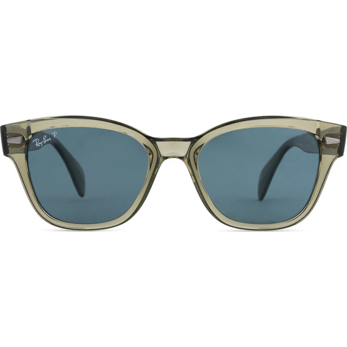 Ray Ban Unisex Γυαλιά Ηλίου RB0880S 66353R με Πράσινο Κοκκάλινο Σκελετό & Μπλε Polarized Φακούς (52)