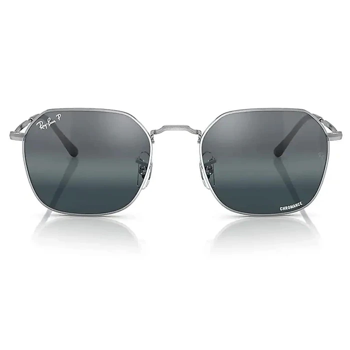 Ray Ban Jim RB3694 Unisex Sunglasses - Silver Metal Frame, Grey Polarized Lenses (RB3694 9242/G6)