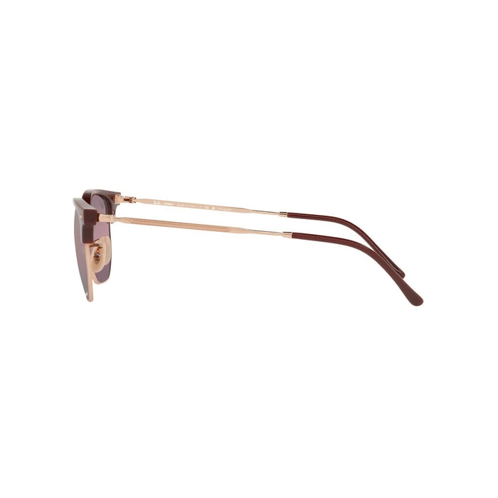 Ray Ban New Clubmaster Unisex Sunglasses RB4416 6654G9 – Burgundy frame, Red/Pink Polarized lenses, Size 53/20/145