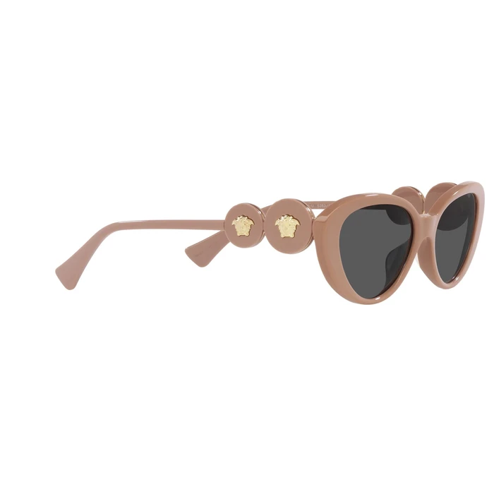 Versace Women's Sunglasses VE4433U 5383/87 — Beige Acetate Frame, Grey Lenses