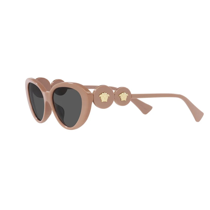Versace Women's Sunglasses VE4433U 5383/87 — Beige Acetate Frame, Grey Lenses