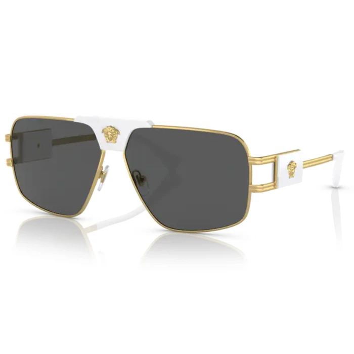 Versace Unisex Sunglasses VE2251-1471/87 Gold Metal Frame Grey Lens (63/12/145 mm)