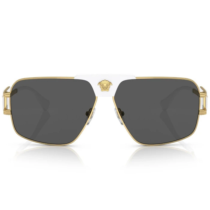 Versace Unisex Sunglasses VE2251-1471/87 Gold Metal Frame Grey Lens (63/12/145 mm)