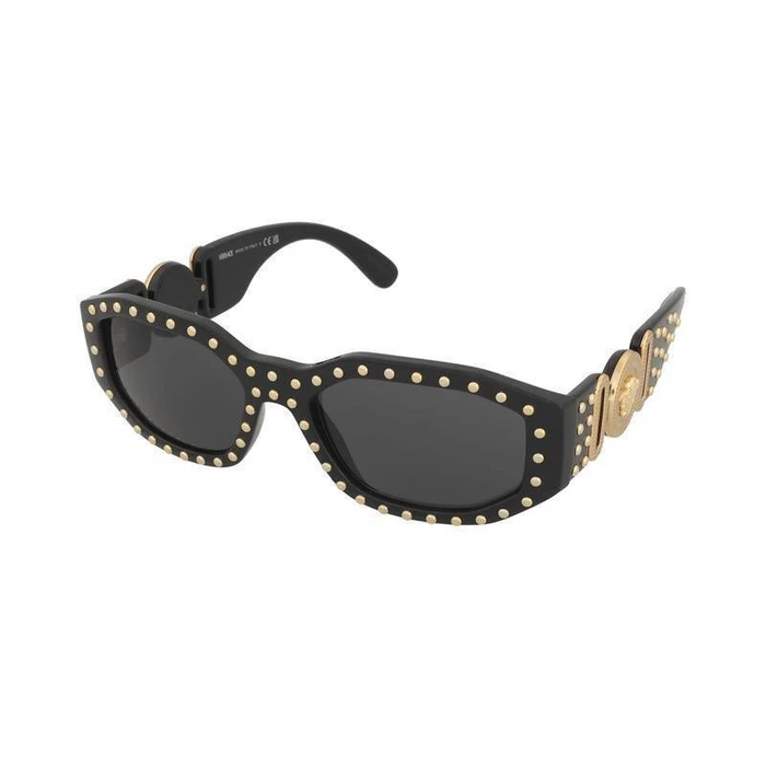Versace Unisex Γυαλιά Ηλίου με Μαύρο Κοκκάλινο Σκελετό και Γκρι Φακό VE4361 9787