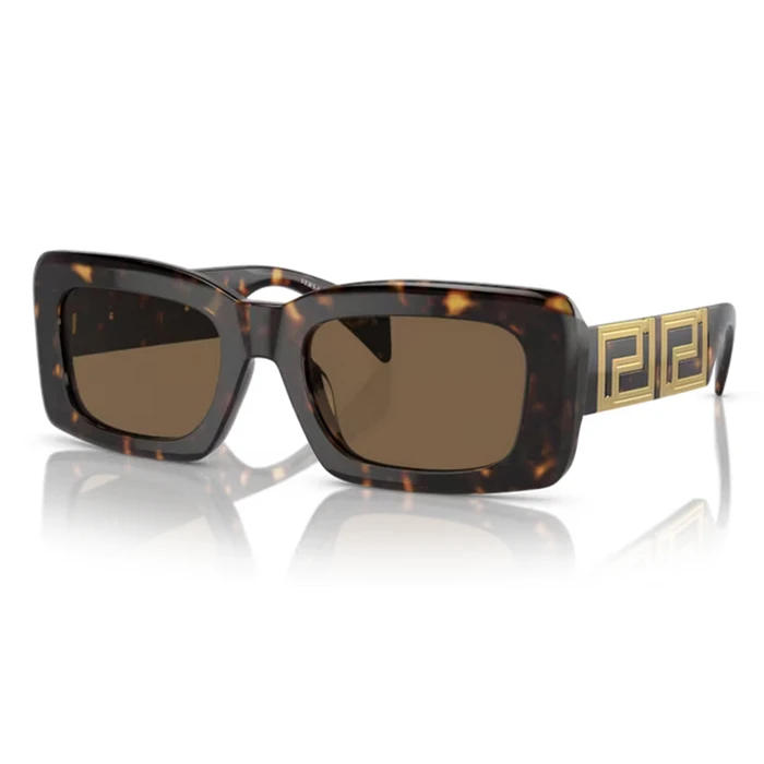 Γυναικεία Γυαλιά Ηλίου Versace VE4444U 108/73 - Καφέ ταρταρούγα κοκκάλινος σκελετός, καφέ φακοί (54/21/140)