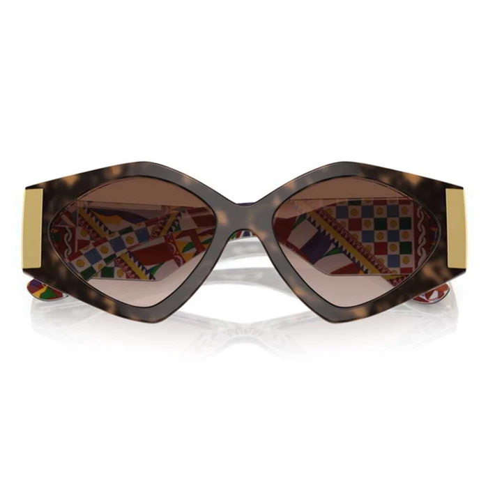 Dolce & Gabbana Women's Sunglasses DG4396-321713 Brown Tortoiseshell Acetate Frame Brown Gradient Lenses 55/17/145