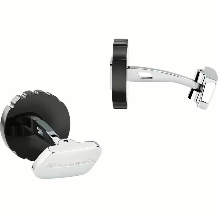 Maserati Μανικετόκουμπα από Ατσάλι σε Μαύρο Χρώμα