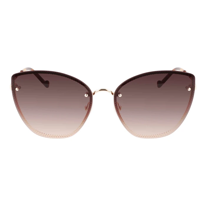 Liu Jo Women's Sunglasses LJ148S-714 - Gold Metal Frame, Purple Gradient Lens (63/15/140 mm)