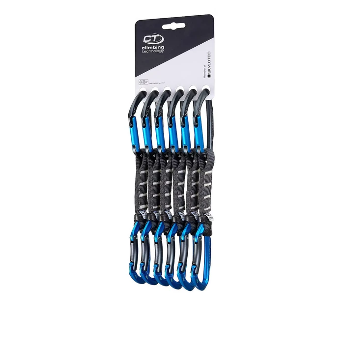 Climbing Technology Skylotec Lime B Set Pro NY 12 cm - Σετ 6 quickdraws (Ανθρακόχρωμο/Μπλε)