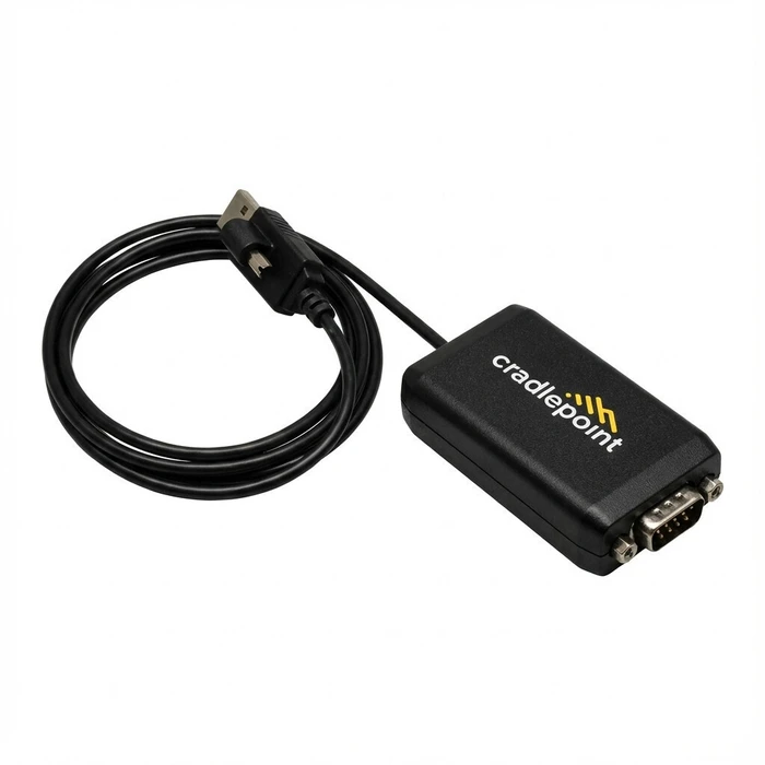 Cradlepoint καλώδιο USB σε RS-232 σειριακό (USB A αρσενικό βιδωτό σε RS-232 DB9 θηλυκό βιδωτό), 0,4 m, δακτυλοβίδες — για S700/S750 (MPN 170873-000)