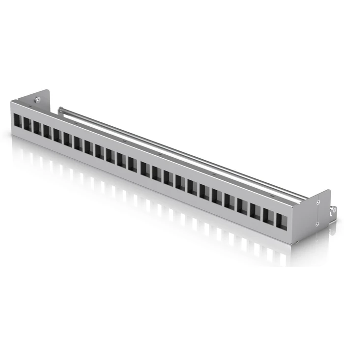 Ubiquiti UACC-Rack-Panel-Patch-Blank-24 – 24-Port Keystone Cat6 Patch Panel, 1U 19" Black