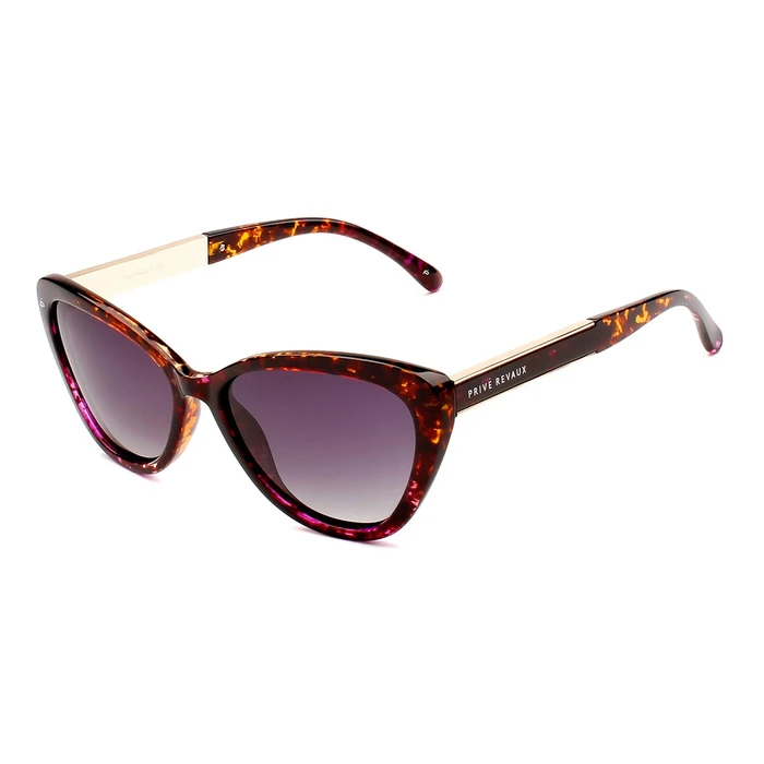 PRIVÉ REVAUX HEPBURN 2.0 SHKZ Women's Sunglasses — 58/16/145 mm — Purple Gradient Polarized Lens — Resin Frame