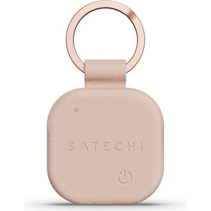 Satechi FindAll Keychain (Desert Rose) - Vegan Leather Keychain Tracker (Apple Find My compatible)