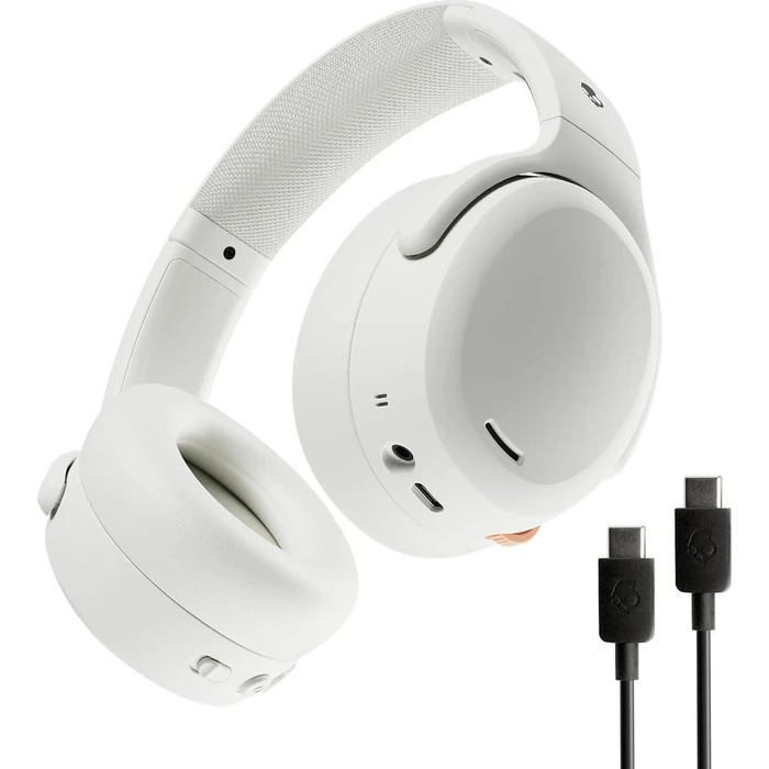Skullcandy Crusher ANC 2 Bone — Wireless Over‑Ear Headphones, ANC 2.0, Bluetooth 5.2