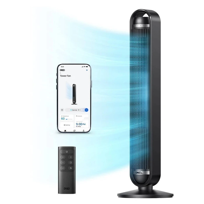 DREO Tower Fan WiFi 106/107 cm, 9 Speeds, 4 Modes - DR-HTF011S