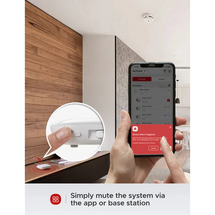 X-Sense FS31 3+1 RF Smoke Detector Set with Gateway (3× XS01-M, 1× SBS50)
