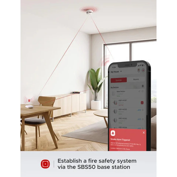 X-Sense FS31 3+1 RF Smoke Detector Set with Gateway (3× XS01-M, 1× SBS50)