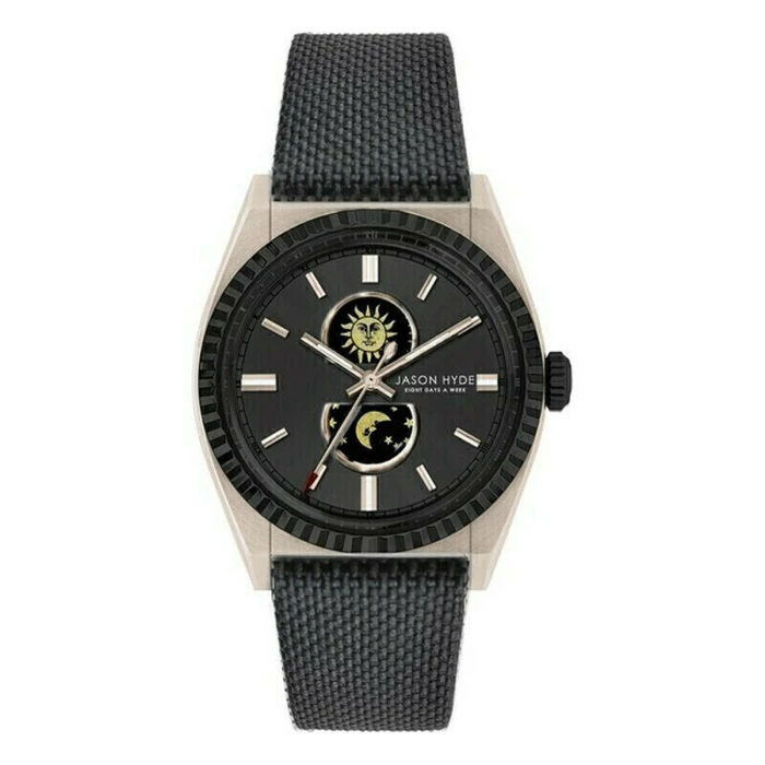 Jason Hyde Men's 40mm Quartz Chronograph Watch with Black Fabric Strap JH41006