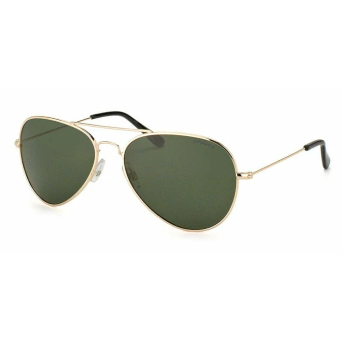 Polaroid Men's Aviator Sunglasses PLD04213W 00U/H8 - Polarized Green Lens, Golden Metal Frame, 58/16/140 mm