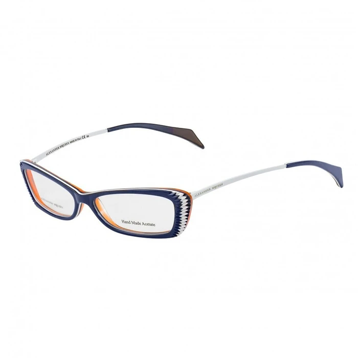 Alexander McQueen Women's Acetate Frame Sunglasses Blue (AMQ-4163-W0C)
