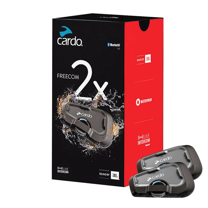 Cardo Freecom 2X Ενδοεπικοινωνία Διπλή για Κράνος Μηχανής με Bluetooth