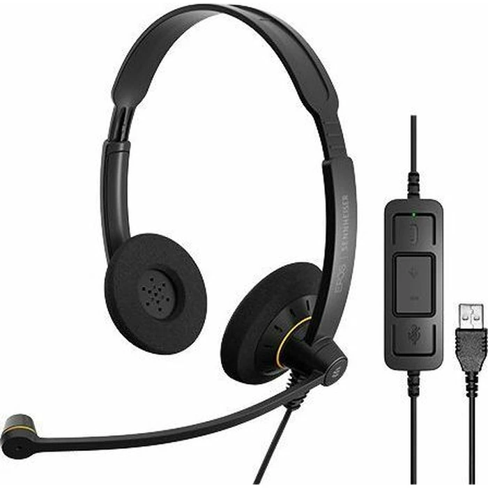 EPOS SC60USB ML On-Ear Multimedia Headset with Microphone and USB-A