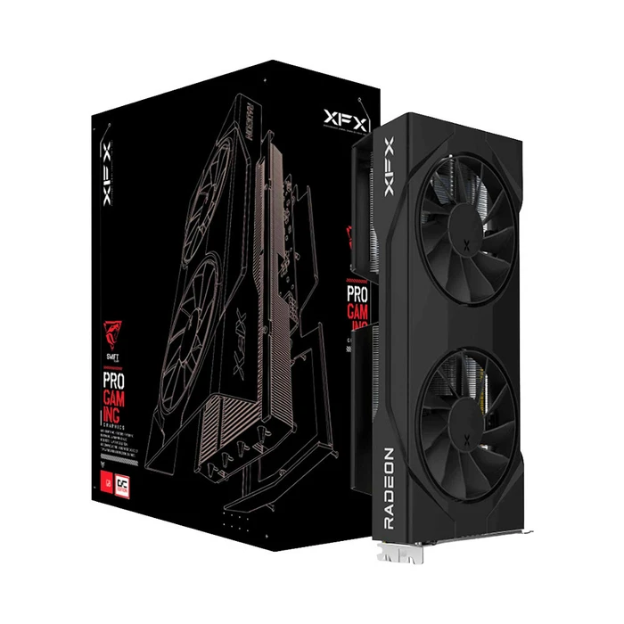 XFX Radeon RX 9060 8GB GDDR6 SWIFT Gaming Edition Graphics Card (RX-96SWFT8BC, SKU: VGAXFXATI0186)