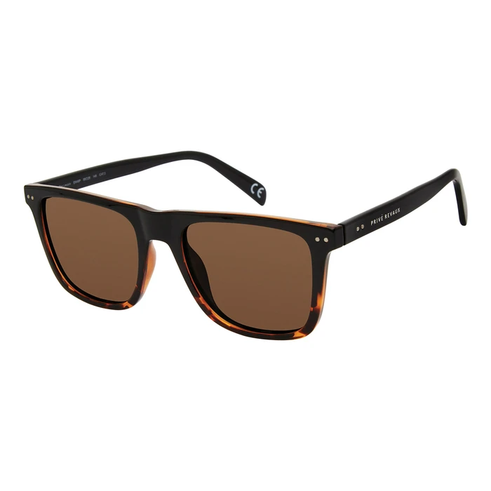 PRIVÉ REVAUX The Lincolns WR Men's Sunglasses - Brown Lens & Frame 55/20/145 mm