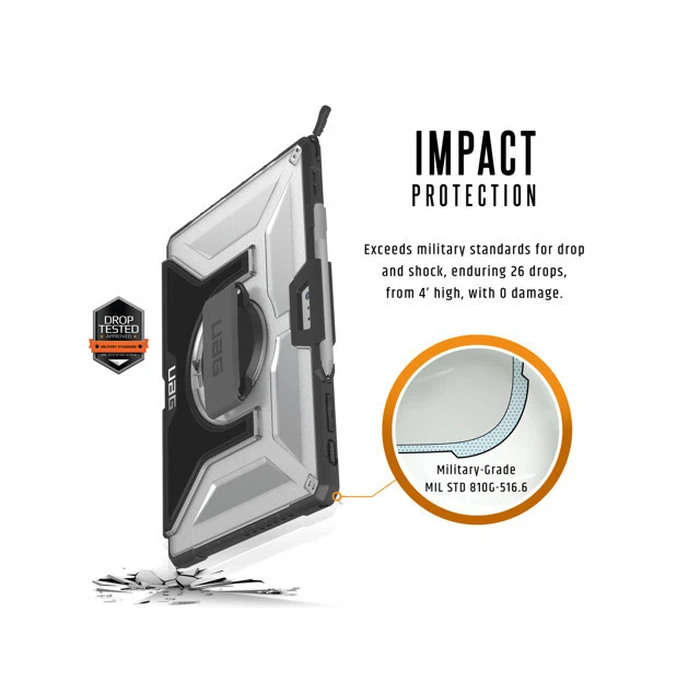 UAG Plasma Τσάντα Περιστρεφόμενη Ανθεκτική με Διάφανο Πληκτρολόγιο (Microsoft Surface Pro 12" (1η - 2025))