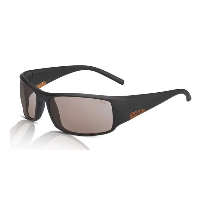 BOLLE Unisex Sunglasses BS026008-S (63/17/130) Black Frame, Brown Lenses