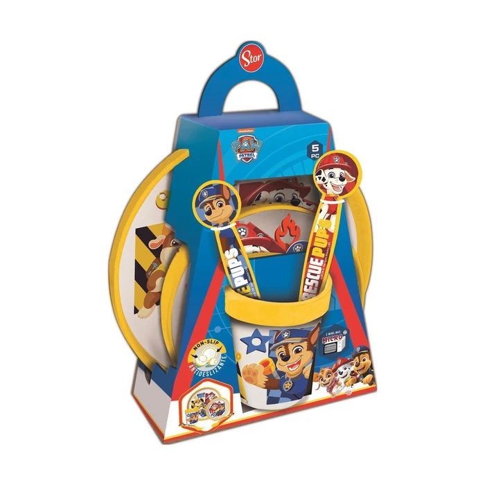 Stor Paw Patrol Boy Rescue Pups Dining Set 5 Pieces Non Slip Bicolor Premium