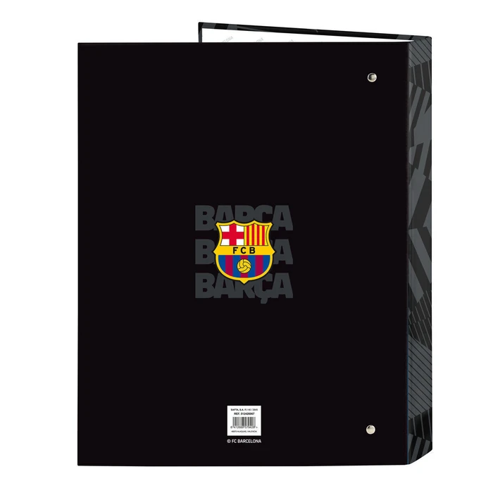 Safta F.C. Barcelona Folio Cardboard 4 Rings Binder Black