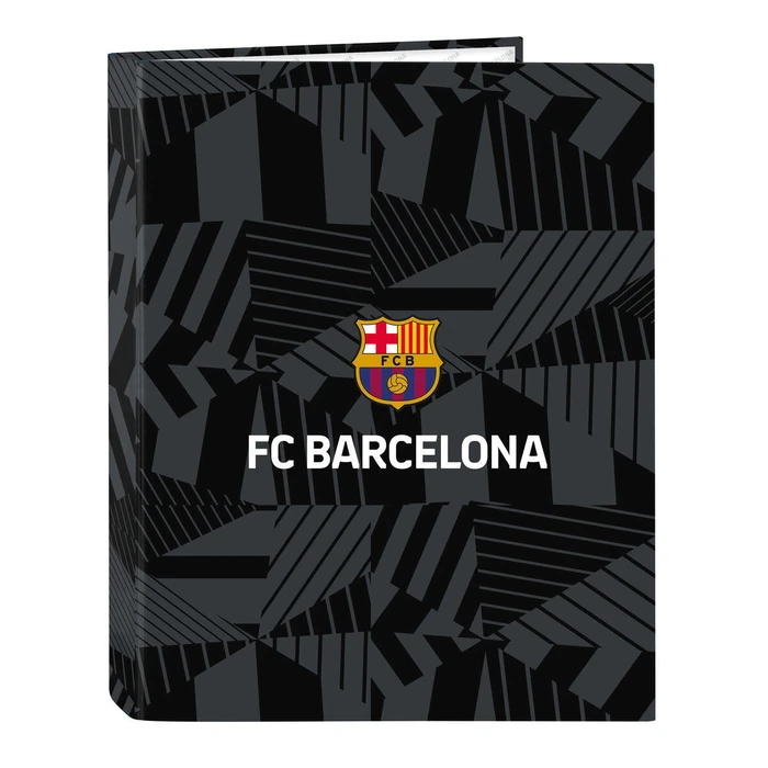 Safta F.C. Barcelona Folio Cardboard 4 Rings Binder Black
