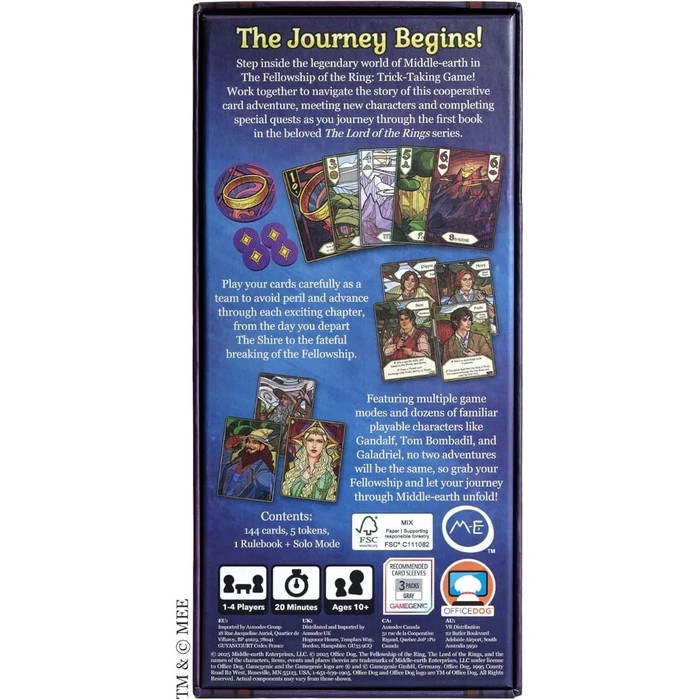 Board Games Kaissa The Fellowship of the Ring Board Game English Language