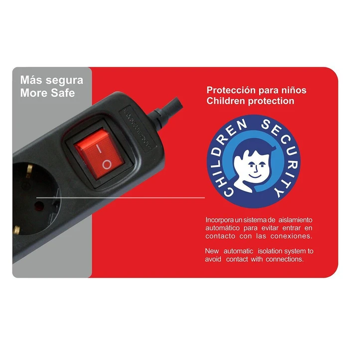 Silver Electronics Πολύπριζο 9644 Μαύρο