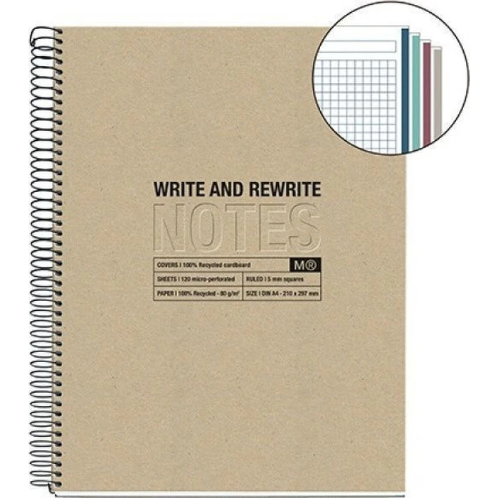 Miquelrius Σημειωματάριο Beige Recycle A4, 120 φύλλα, 80 g/m²