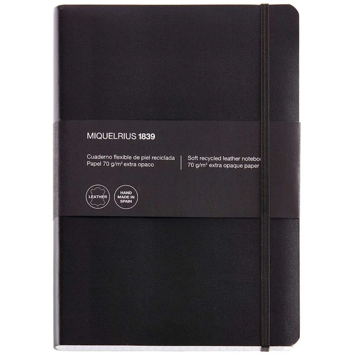 Miquelrius LEATHER1839 Notebook 152 x 210 mm Squared 5mm with Index, 300 Pages (SKU 521654, MPN A041090)