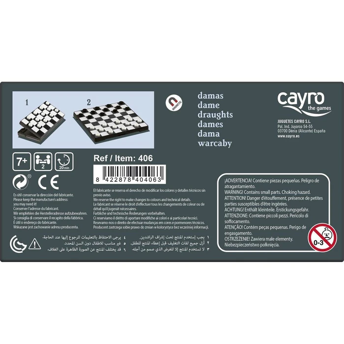 Επιτραπέζιο Παιχνίδι Μαγνητική Ντάμα για 2 Παίκτες 6+ Ετών 406 (EN) Cayro