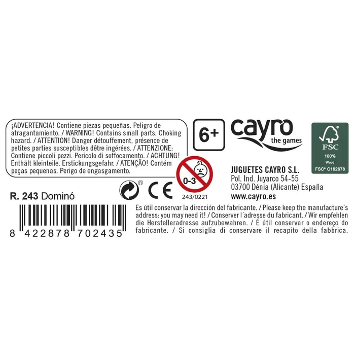 Επιτραπέζιο Παιχνίδι Ντόμινο Cayro