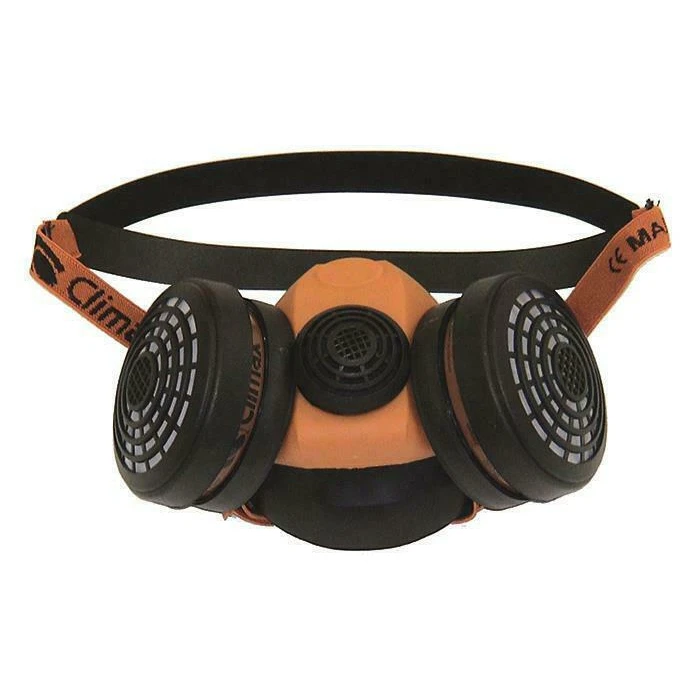 Climax Half-Face Respirator Mask with A1 Filters 756 Orange