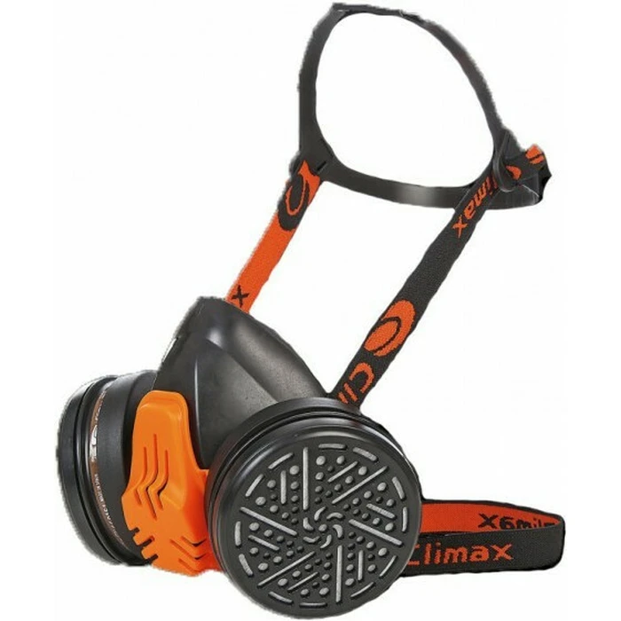 Climax Half-Face Respirator Mask with A1 Filters 756 Orange
