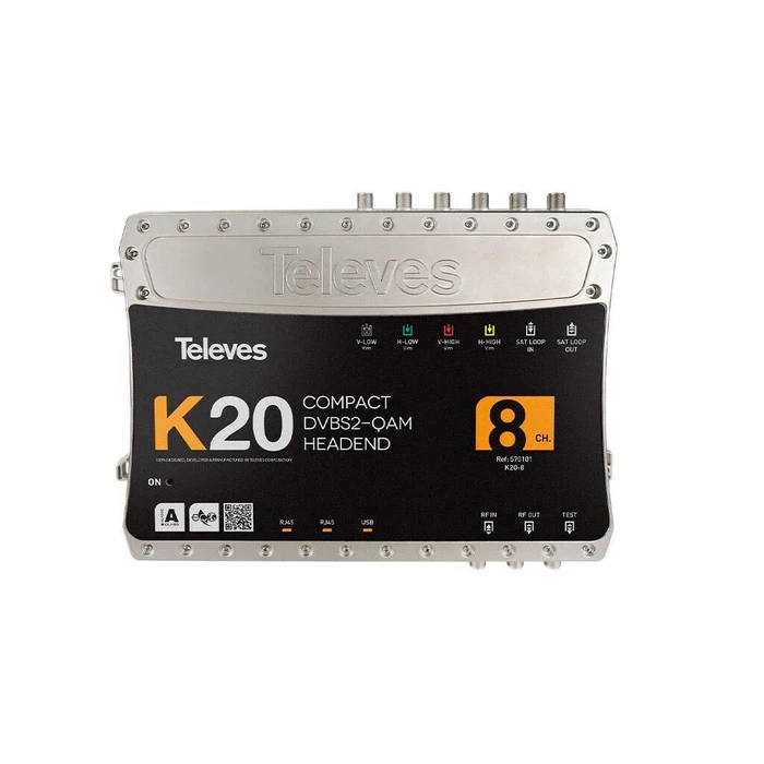 Κεντρικός Ενισχυτής Δορυφορικής Televes K20-8 (8 Transponder DVB‑S2 σε QAM) - 12-30-0101