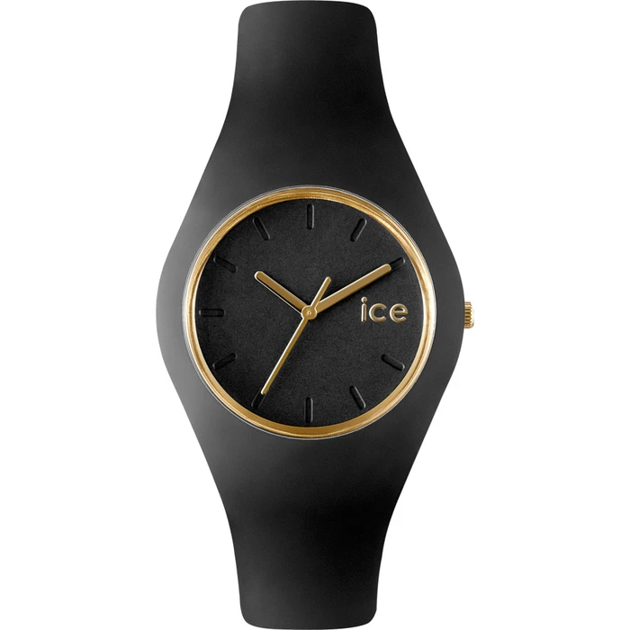 ICE Γυναικείο Αναλογικό Ρολόι 38mm με Μαύρο Καουτσούκ Λουράκι (ICE.GL.BK.U.S.13)