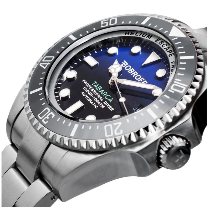 Bobroff Ανδρικό Ρολόι 44mm Αυτόματο με Ασημί Μεταλλικό Μπρασελέ BOBF003AC