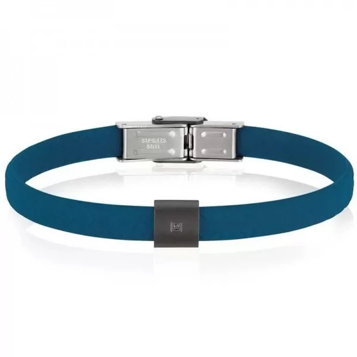 Breil Ανδρικό Βραχιόλι από Δέρμα 20 cm TJ2404 (Μπλε)