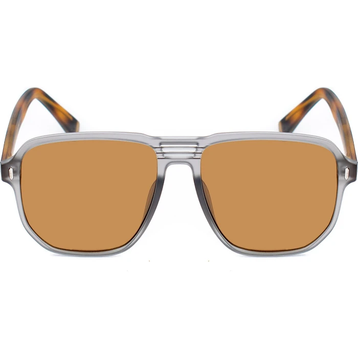 Bobroff Ανδρικά Γυαλιά Ηλίου με Γκρι Κοκκάλινο Σκελετό και Καφέ Φακό