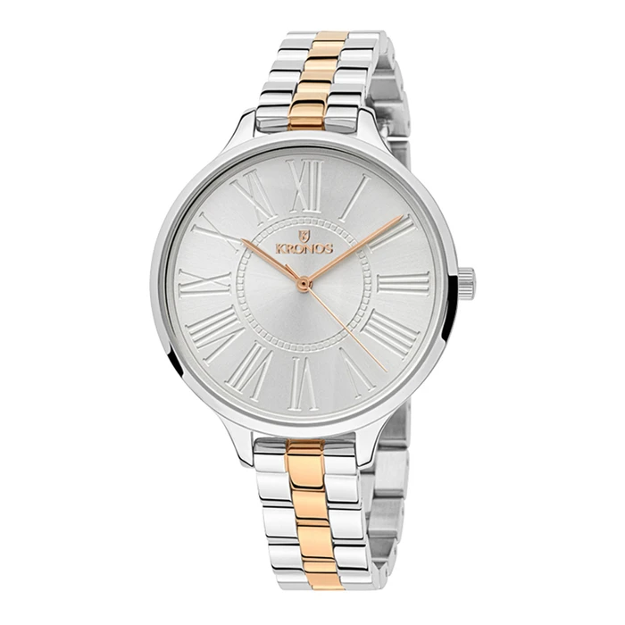 Kronos Women's 36mm Quartz Watch Two-Tone Rose Gold Metal Bracelet K023.9.24.19