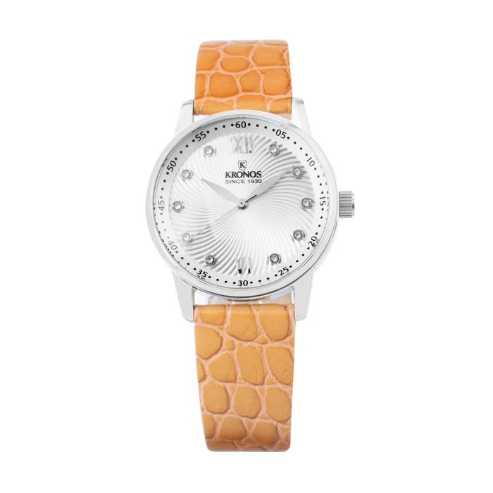 Kronos Women's Quartz Watch 40mm with Yellow Leather Strap K021.32.19